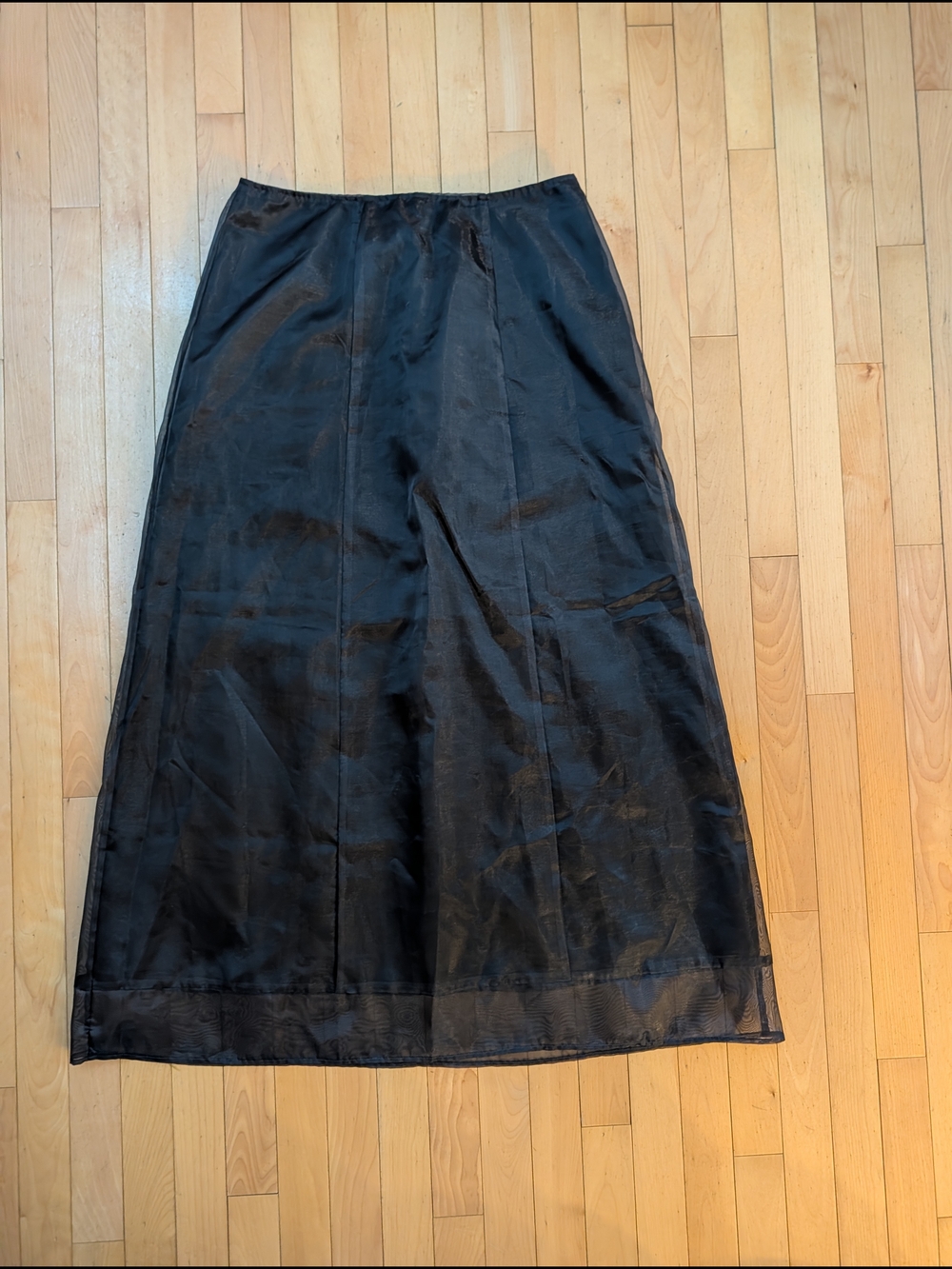 Y2K Apostrophe Black Maxi A-Line Skirt